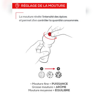 Moulin à Sel Alu/Bois manuel 18 cm