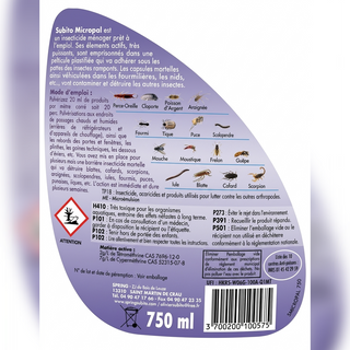 Subito Micropal Destruction insectes rampants