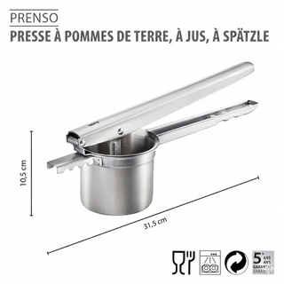 Presse à pommes de terres multifonctions en inox