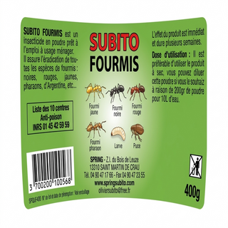 Subito poudre Anti-fourmis pour extérieur