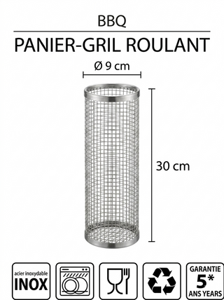 Panier en rouleau Barbecue