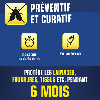 Cassettes contre les mites et larves