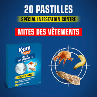 Pastilles anti-mites des vêtements